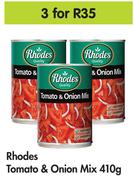 Rhodes Tomato & Onion Mix-For 3 x 410g
