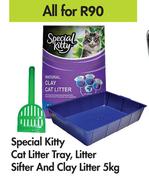 Special Kitty Cat Litter Tray, Litter Sifter & Clay Litter 5Kg-For All