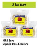 GR8 Save 2 Pack Brass Scourers-For 3