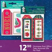 Christmas Post Office Tabs Assorted 20nos-Per Pack