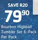 Luminarc 6 Pack Bourbon Highball Tumbler Set-Per Pack