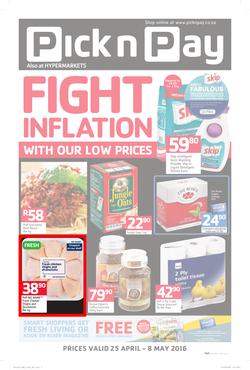 Pick n Pay WC : Fight Inflation (25 Apr - 08 May 2016), page 1