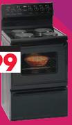 Defy 4-Plate Black Stove with Warmer Drawer DSS494