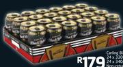 Carling Black Label 24x330ml Cans Or 24x341ml Non Returnable Bottles-Per Case Each