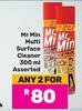 Mr Min Multi Surface Cleaner Assorted-For Any 2 x 300ml