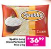 Spekko Long Grain Parboiled Rice-2kg Each