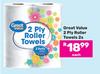 Great Value 2 Ply Roller Towels-2s Each