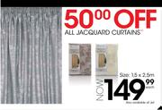 Jaquard Curtains 1.5x2.5m-Each