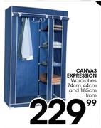 Canvas Expression Wardrobes 74cm/44cm/185cm-Each