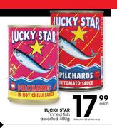Lucky Star Tinned Fish Assorted-400g Each