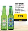 Heineken Lager, Silver Or 0.0 Beer NRBs-24 x 330ml Each