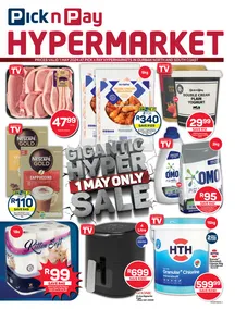 Pick n Pay Hypermarket Kwa-Zulu Natal : Gigantic Hyper Sale (1 May 2024 Only)