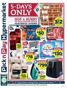 Pick n Pay Hypermarket Gauteng, Free state, North West : Easter Weekend Specials (20 March - 24 March 2024) 