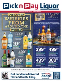 Pick n Pay : Whiskies From Around The World (13 May - 26 May 2024)
