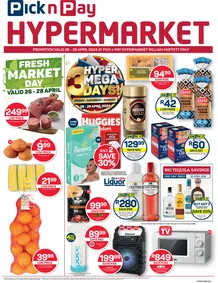 Pick n Pay Hypermarket Eastern Cape : Hyper Mega 3 Days (26 April - 28 April 2024)