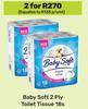 Baby Soft 2 Ply Toilet Tissue-For 2 x 18s