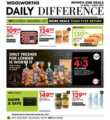 Woolworths Western Cape & Eastern Cape : Daily Difference (22 April -  05 May 2024)