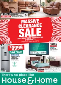 House & Home : Massive Clearance Sale (02 April - 21 April 2024)