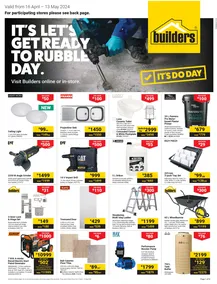 Builders Western Cape & Gqeberha : It's Let's Get Ready To Rumble Day (16 April - 13 May 2024)