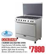 Goldair 5 Burner Gas/Electric Oven