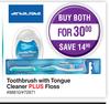 Dentalmate Toothbrush With Tongue Cleaner Plus Floss-Both For