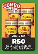 Gold Dish Vegetable Curry-For Any 4 x 415g