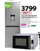 Defy 300Ltr Bottom Freezer Fridge (Metallic) DAC419