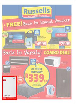 Russells : Back To School (28 Dec - 21 Jan 2017), page 1