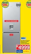 KIC KBF634/1 ME-WD Metallic Combi Fridge With Water Dispenser