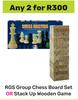 RGS Group Chess Board Set Or Stack Up Wooden Game-For Any 2