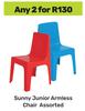 Sunny Junior Armless Chair Assorted-For Any 2