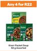 Knorr Packet Soup Assorted-For Any 4 x 50g
