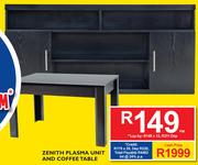 Zenith Plasma Unit And Coffee Table