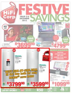 HiFi Corp : Festive Savings (3 Dec - 6 Dec 2015), page 1
