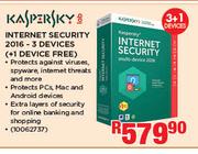 Kaspersky Internet Security 2016-3 Devices(+1 Device Free)