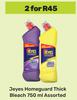 Jeyes Homeguard Thick Bleach Assorted-For 2 x 750ml