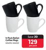 4 Pack Bullet Coffee Mugs-Per Pack