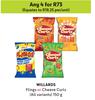 Willards Flings Or Cheese Curls (All Variants)-For Any 4 x 150g