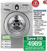 Samsung Metallic Front Load Washing Machine WF1702W5S