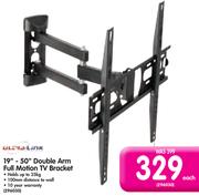 UltraLink 19"-50" Double Arm Full Motion TV Bracket-Each