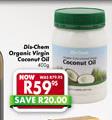 Dis Chem Organic Virgin Coconut Oil-400g