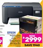 EPSON EcoTank L3252 3-In-1 Inkjet Printer Plus Mondi Rotatrim A4 White Paper (500 Sheet Box)