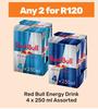 Red Bull Energy Drink Assorted-For Any 2 x 4 x 250ml
