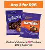 Cadbury Whispers Or Tumbles Assorted-For Any 2 x 200g