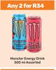 Monster Energy Drink Assorted-For Any 2 x 500ml