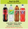 Coke Zero, Fanta, Sprite, Stoney Or Sparletta Soft Drink (All Variants)-For Any 4 x 1.5L