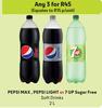 Pepsi Max, Pepsi Light Or 7Up Sugar Free Soft Drinks-For Any 3 x 2L