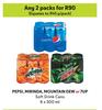 Pepsi, Mirinda, Mountain Dew Or 7Up Soft Drink Cans-Any 2 x 6 x 300ml