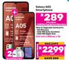 2 x Samsung Galaxy A05 Smartphone-On 1.3GB Red Top Up Core More Data