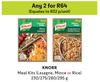 Knorr Meal Kits (Lasagne, Mince Or Rice)-For Any 2 x 230/275/280/295g